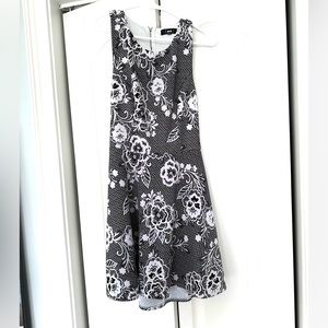 Black and White Open Back Dress, Size 11